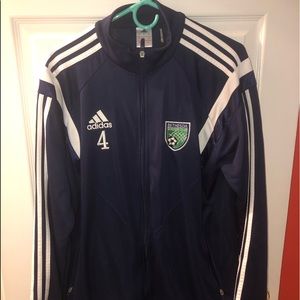 Navy Blue Adidas Zip Up